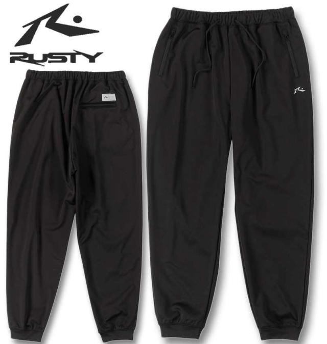 大きいサイズ RUSTY 3層ボンディング フリース スウェット パンツ ブラック 3L 4L 5L 6L 8L/1274-4320-2-98
