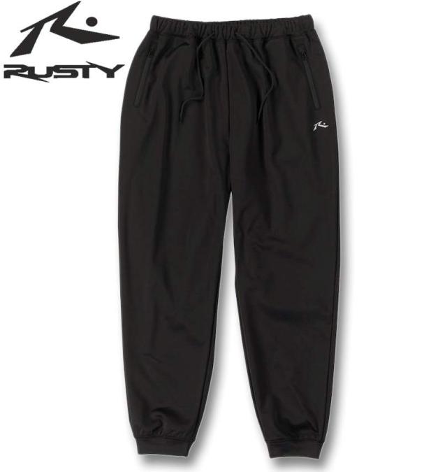 大きいサイズ RUSTY 3層ボンディング フリース スウェット パンツ ブラック 3L 4L 5L 6L 8L/1274-4320-2-98