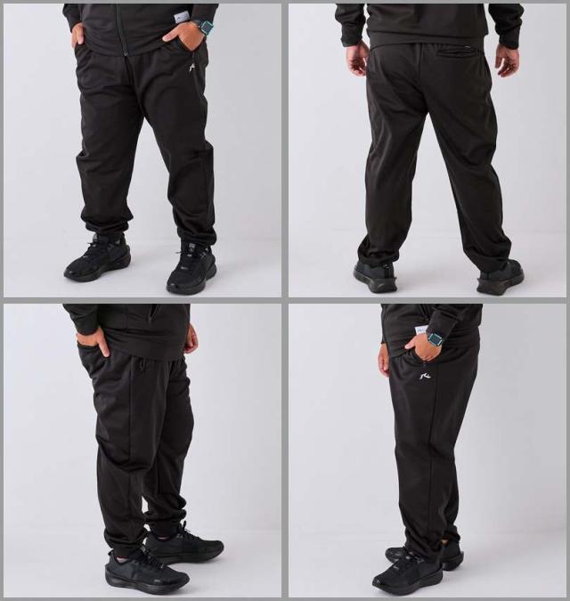 大きいサイズ RUSTY 3層ボンディング フリース スウェット パンツ ブラック 3L 4L 5L 6L 8L/1274-4320-2-98