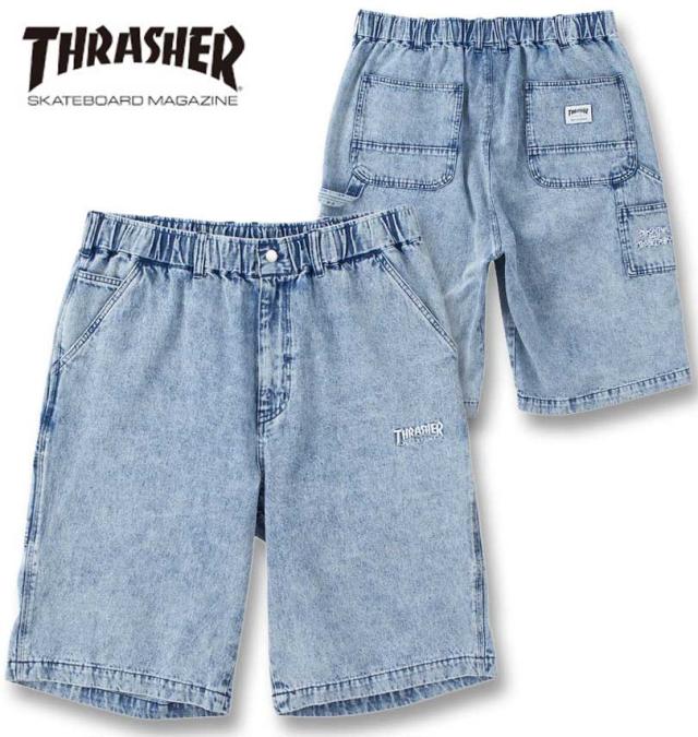 大きいサイズ THRASHER デニム ペインター ハーフパンツ サックス 3L 4L 5L 6L 7L 8L/1274-4540-1-98の通販は