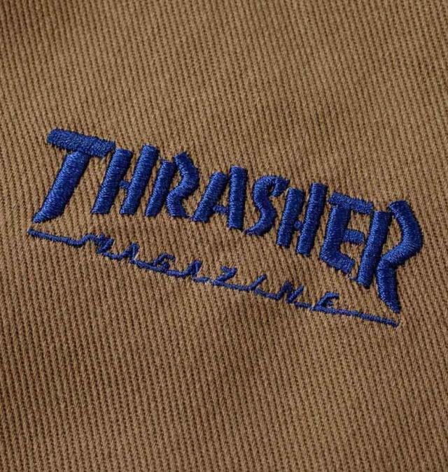大きいサイズ THRASHER カツラギ ワーク ハーフパンツ ベージュ 3L 4L 5L 6L 7L 8L/1274-4541-3-98