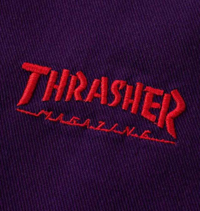 大きいサイズ THRASHER カツラギ ワーク ハーフパンツ パープル 3L 4L 5L 6L 7L 8L/1274-4541-4-98
