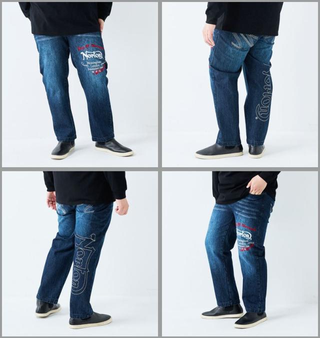 大きいサイズ Norton ノートン デニムパンツ サンドネイビー 100cm 110cm 120cm 130cm 140cm/1274-5345-1-198