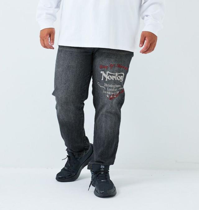 大きいサイズ Norton ノートン デニムパンツ サンドブラック 100cm 110cm 120cm 130cm 140cm/1274-5345-2-198