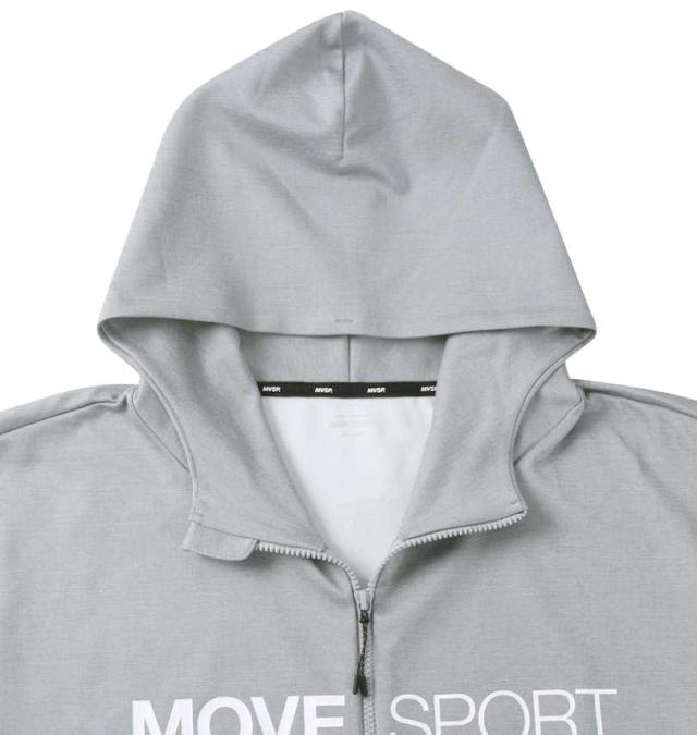 大きいサイズ MOVESPORT S.F.TECH フルジップフーディー グレー杢 3L 4L 5L 6L/1276-4100-3-198