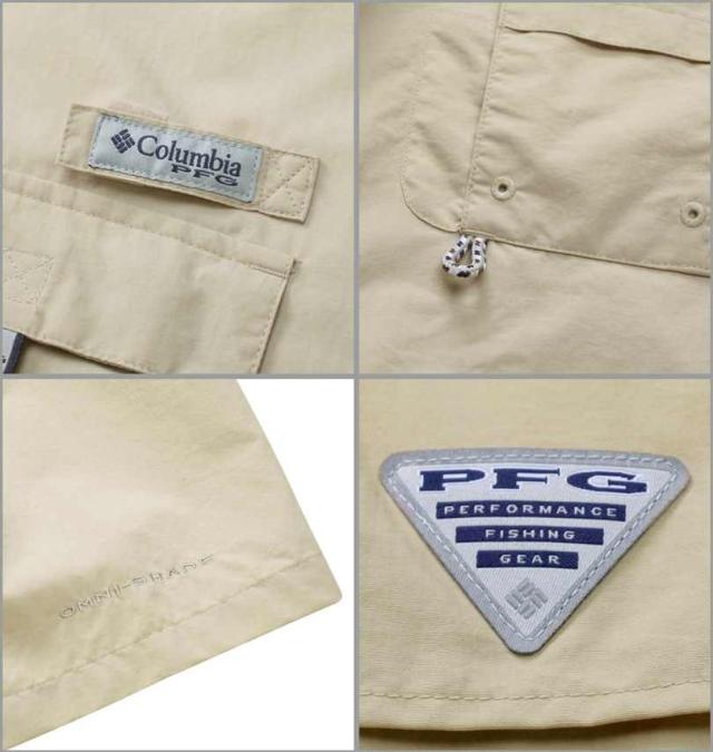 大きいサイズ Columbia バハマショートスリーブシャツ フォッシル 1X