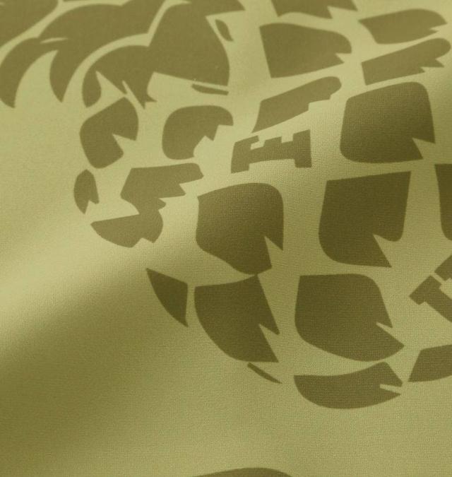 大きいサイズ FUN for modemdesign PINEAPPLE OJI柄 半袖 アロハシャツ ベージュ×オリーブ 3L 4L 5L 6L 8L/1277-5275-1-98