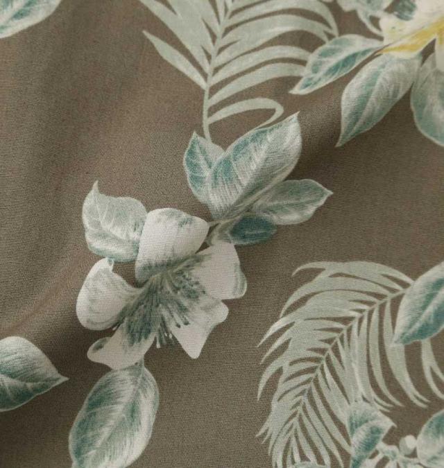 大きいサイズ Mc.S.P アロハ ブロード オープンカラー 半袖シャツ グレー 3L 4L 5L 6L/1277-5281-1-98