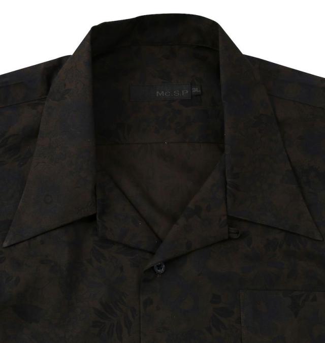 大きいサイズ Mc.S.P ヴィンテージ ブロード オープンカラー 半袖シャツ ブラック 3L 4L 5L 6L/1277-5282-2-98