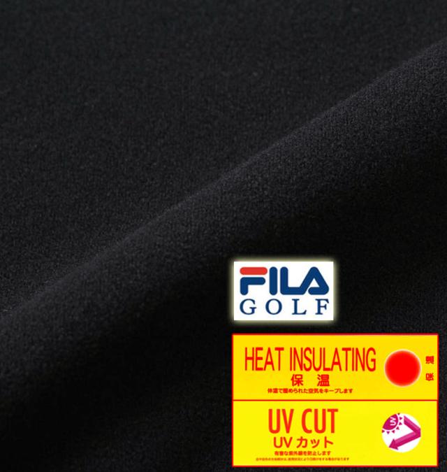大きいサイズ FILA GOLF 両面起毛モックネック長袖シャツ ブラック 3L 4L 5L 6L/1278-2372-2-98