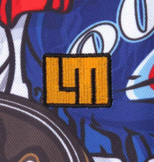 大きいサイズ LOUDMOUTH 鹿の子柄半袖シャツ レトロクラウン 3L 4L 5L 6L/1278-3255-3-198