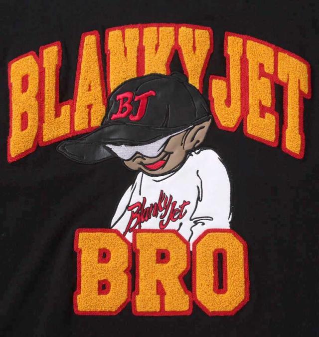 大きいサイズ Blanky Jet 天竺 長袖Tシャツ ブラック 3L 4L 5L 6L/1278-3665-1-98