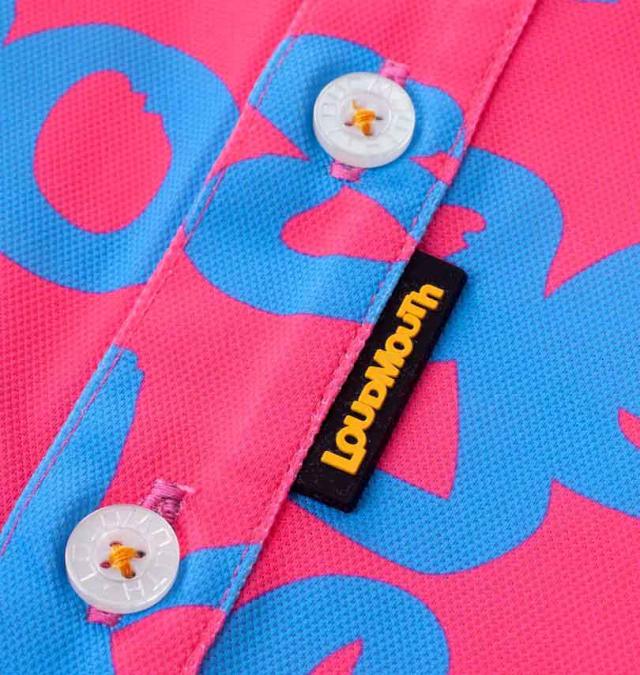 大きいサイズ LOUDMOUTH プレミアム 鹿の子 半袖シャツ ビッグワーズネオン 3L 4L 5L 6L/1278-4270-1-198