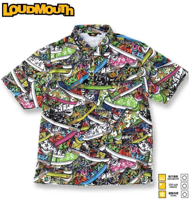 大きいサイズ LOUDMOUTH プレミアム 鹿の子 半袖シャツ ラウドスニーカーズ 3L 4L 5L 6L/1278-4270-2-198
