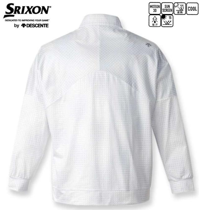 大きいサイズ SRIXON 松山プロ・星野プロ共同開発 グラフチェックプリント プロスタイル シャツ ホワイト 3L 4L 5L 6L/1278-4330-1-198