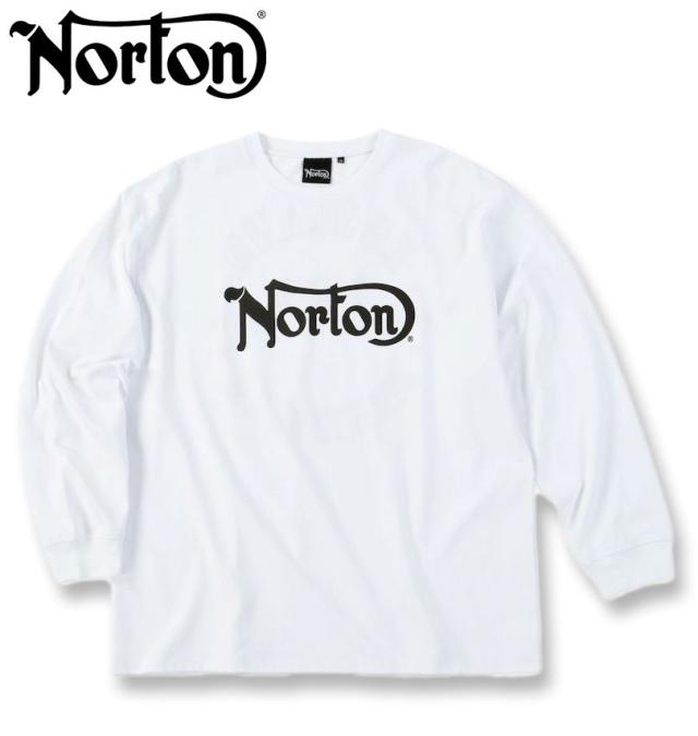 大きいサイズ Norton ノートン 天竺 長袖 Tシャツ ホワイト 3L 4L 5L 6L 8L/1278-5325-1-98