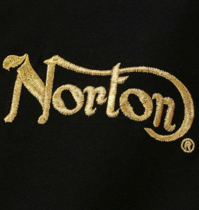 大きいサイズ Norton ノートン 天竺 半袖 Tシャツ ブラック×ゴールド 3L 4L 5L 6L 8L/1278-5503-2-98