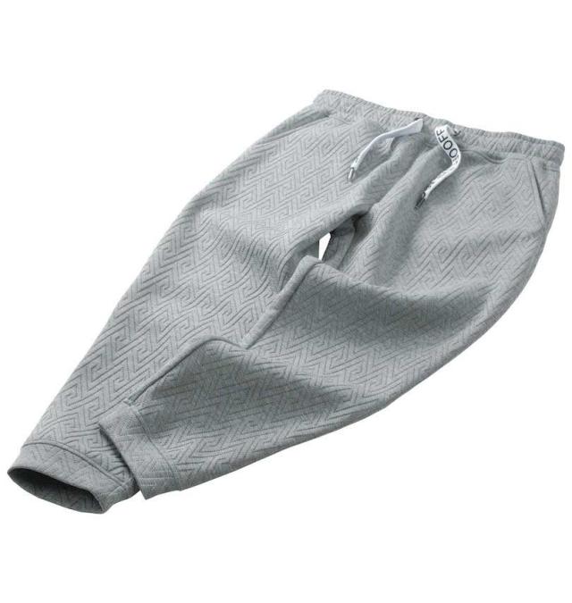 大きいサイズ in the attic 幾何学型押し ダイバーボンディング ジョガーパンツ モクグレー 3L 4L 5L 6L/1254-4330-1-99