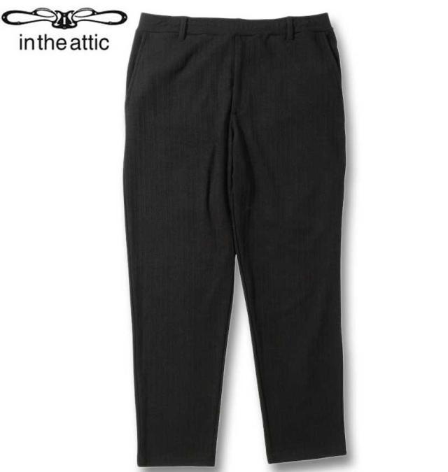 大きいサイズ in the attic 膨れケーブル イージーパンツ ブラック 3L 4L 5L 6L/1254-4331-2-99