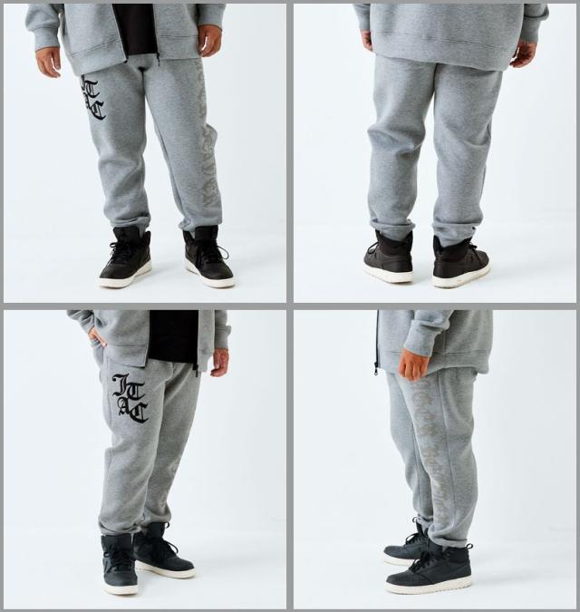 大きいサイズ in the attic ダイバーボンディング ジョガーパンツ モクグレー 3L 4L 5L 6L/1254-5320-1-99