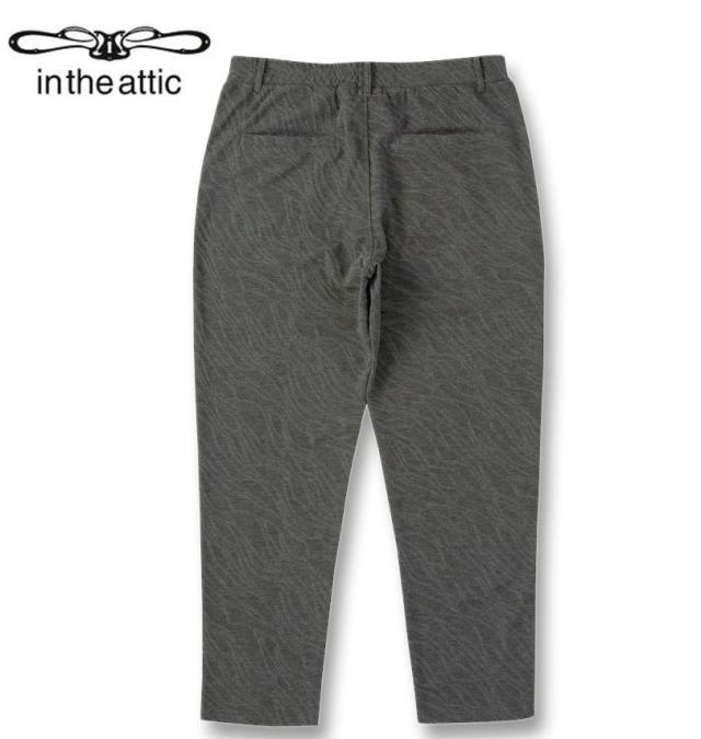 大きいサイズ in the attic バイアス 膨れジャガード イージーパンツ チャコール 3L 4L 5L 6L/1254-5321-1-99