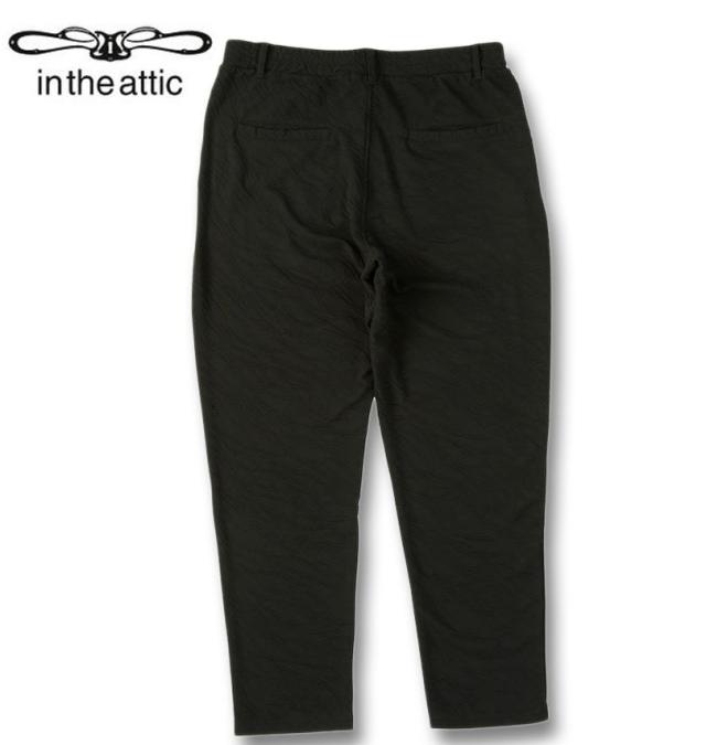 大きいサイズ in the attic バイアス 膨れジャガード イージーパンツ ブラック 3L 4L 5L 6L/1254-5321-2-99