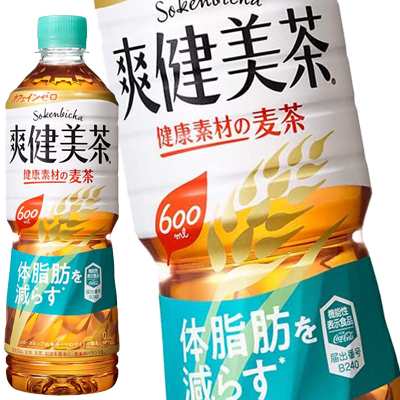 機能性表示食品]コカコーラ 爽健美茶 健康素材の麦茶 600mlPET×24本