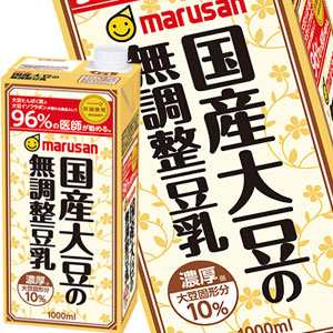 マルサンアイ 濃厚10％ 国産大豆の無調整豆乳 1L紙パック×24本［6本×4箱］［賞味期限：2ヶ月以上］［送料無料］【4〜5営業日以内に出荷