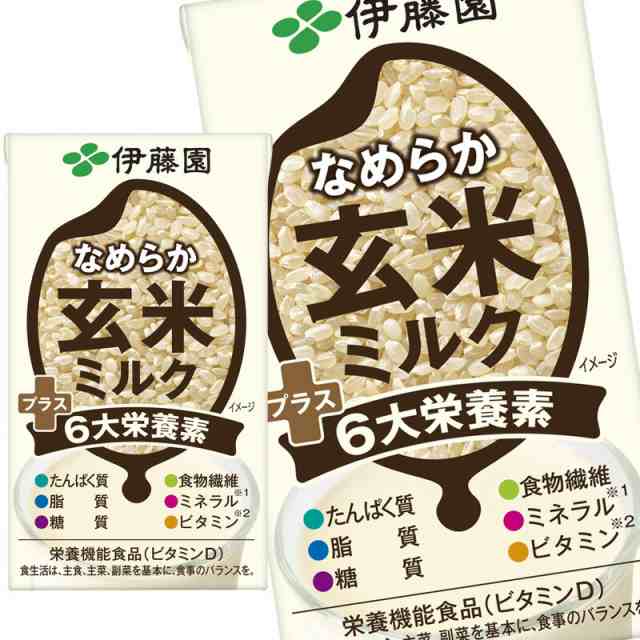 [送料無料] 伊藤園 なめらか玄米ミルク プラス６大栄養素 125ml紙パック×54本 【3〜4営業日以内に出荷】