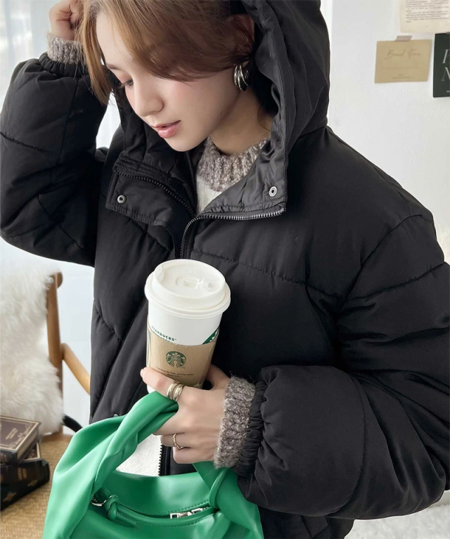 冬新作 クラシカルエルフ レディース 体型カバー フード付き フェイク