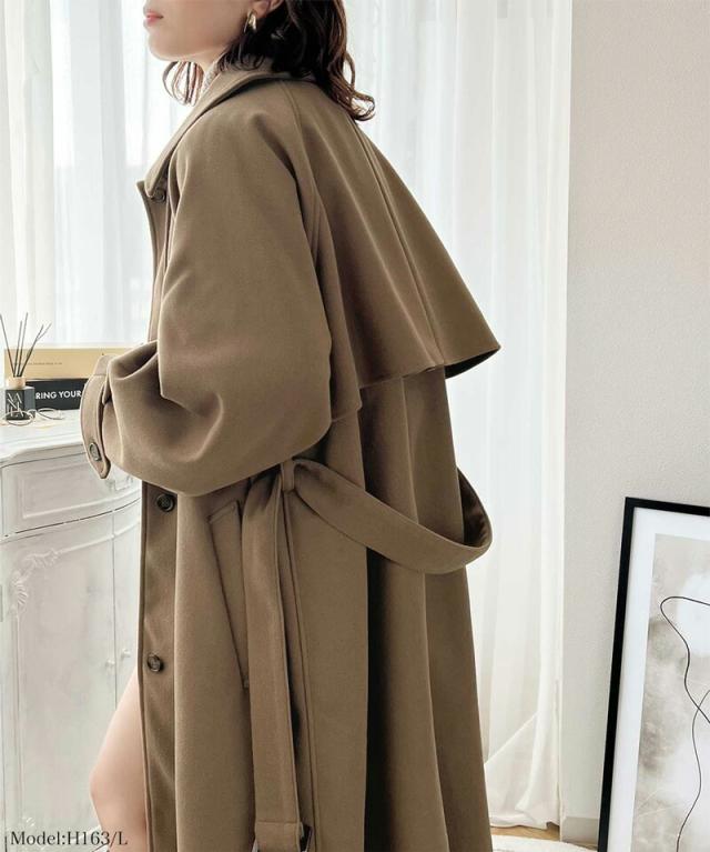 冬新作 クラシカルエルフ レディース 体型カバー コート ジャケット トレンチ 2way スタンドカラー ボリュームスリーブ ニット モッサ ウエストベルト ベルテッド きれいめ ロングコート オーバーサイズ ゆったり大きいサイズ  ce0420123 冬新作 クラシカルエルフ レディース 体型カバー コート ジャケット