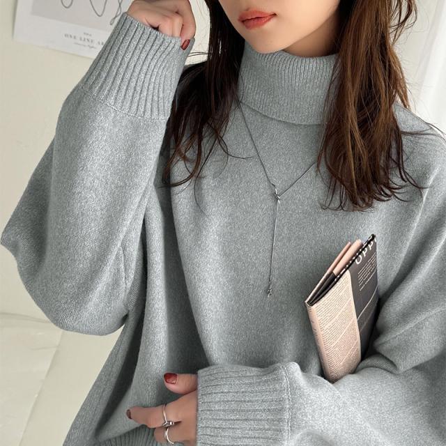 クラシカルエルフ冬新作 トップス ニット レディース カジュアルス プルオーバー サイドスリット ポワン袖 ゆったり リラックス ハイネック シンプル 上品 天竺編み オフィス 大人 前後差のある着丈 程よい厚み 華やか 大きいサイズ 2024aw  ce1050259の通販は