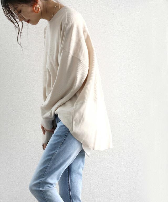 春新作 Tシャツ Tシャツ 長袖 ロングtシャツ サーマル レディース メール便送料無料 大きいサイズ 後ろ切替 ラウンドヘム ワッフル生地 の通販はau Pay マーケット ジーンズ専門店 クラシカルエルフ