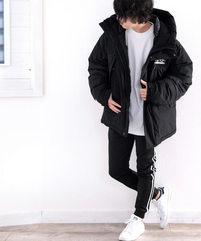 冬新作 クラシカルエルフ レディース 体型カバー《javaコラボ》 アウター ジャケット メンズ コート フェイクダウン ショート フード 異素材パネル 中綿 ブルゾン ミドル丈  ユニセックス ジップアップ スナップ 大きいサイズ  cm0780011