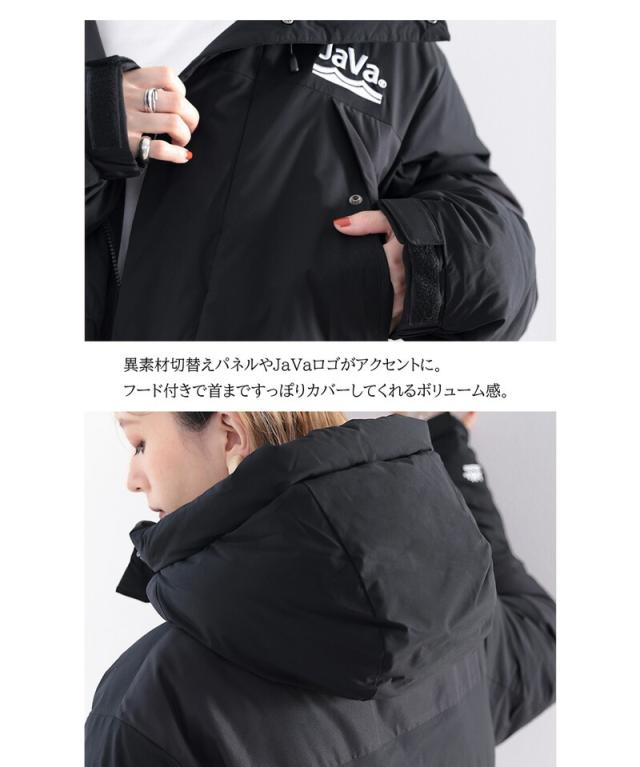 冬新作 クラシカルエルフ レディース 体型カバー《javaコラボ》 アウター ジャケット メンズ コート フェイクダウン ショート フード 異素材パネル 中綿 ブルゾン ミドル丈  ユニセックス ジップアップ スナップ 大きいサイズ  cm0780011
