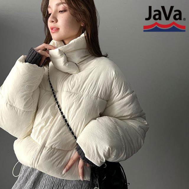 クラシカルエルフ冬新作 javaジャバコラボアウター コート レディース 軽量 暖か スタンドカラー フェイクダウン ジャケット ゆるっと オーバーサイズ 裾ドロスト 大きいサイズ 2024aw  jv1010321の通販は