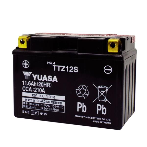 台湾ユアサ YUASA TTZ12S バイクバッテリー【互換 YTZ12S FTZ12S DTZ12