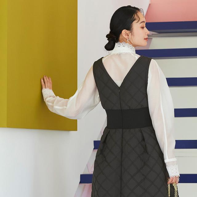 dimmoire キルティングサロペット DimMoire キルティング