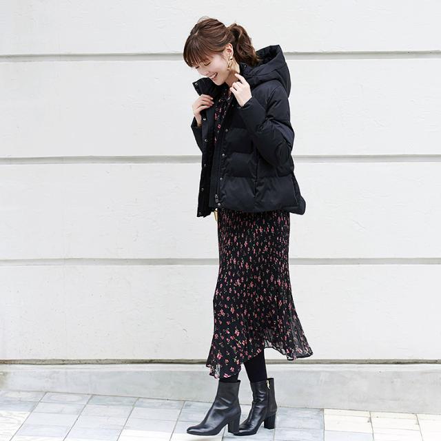 エコダウンジャケット まねく サイズ40 黒 