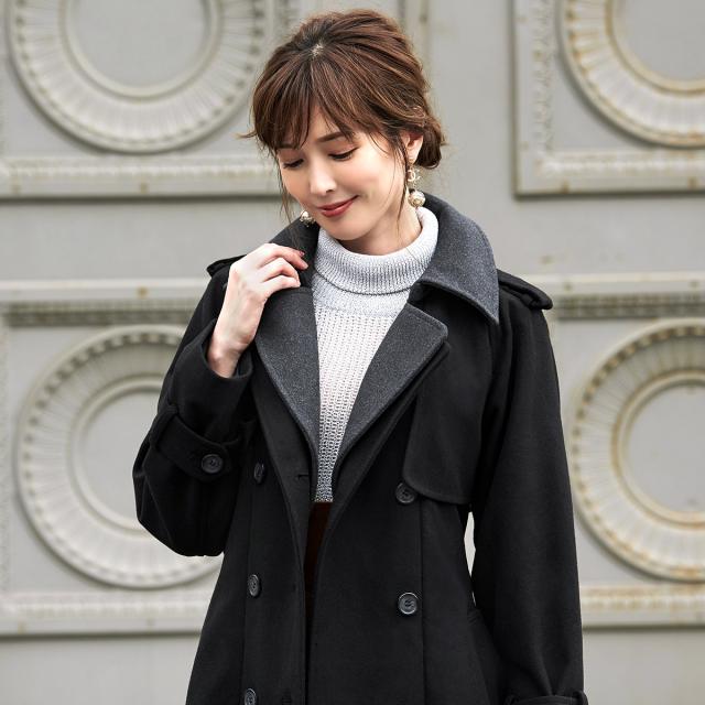 送料無料 コート ウールコート ロングコートレディース アウター 大きいサイズ 50代 40代 30代 代 ミセス バイカラー きれいめ ロングの通販はau Pay マーケット Ruirue Boutique