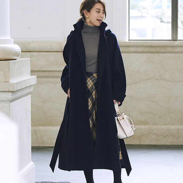 大きいサイズ 美品 PRADA ウール ロングコート チェスター 40 送料無料 ウールコート ウール100% ロングコート チェスター