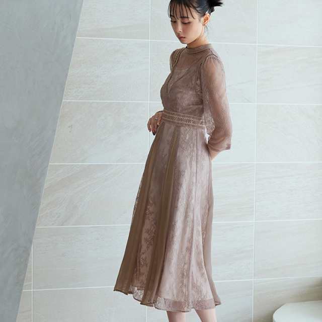 パーティードレス ワンピース お呼ばれドレス 春夏 秋冬 ドレス 二次会 上品 きれいめ 50代 40代 30代 セレモニーフォーマルドレス ミセス レディース 母親 親族 服装 レース 七分袖 長袖 袖あり ミモレ ロング丈 花柄 大きいサイズ セール SALE U1123の通販は