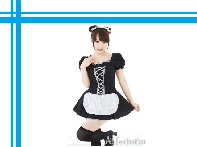 アキバ系萌えコスプレ シンプル メイド服 ブラックの通販はau Pay マーケット Good ｔｈｉｎｇ