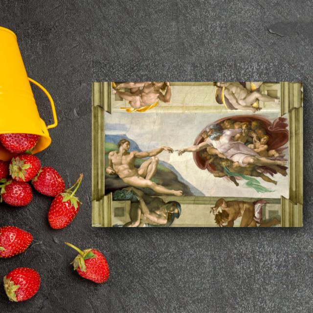 アートパネル アートボード ミケランジェロ アダムの創造 60x45 A2 壁掛け 絵 インテリア 名画 絵画 おしゃれ No.02