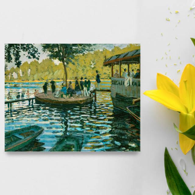 アートパネル アートボード モネ ラ・グルヌイエール 45x33 A3 壁掛け 絵 インテリア 名画 絵画 おしゃれ No.03