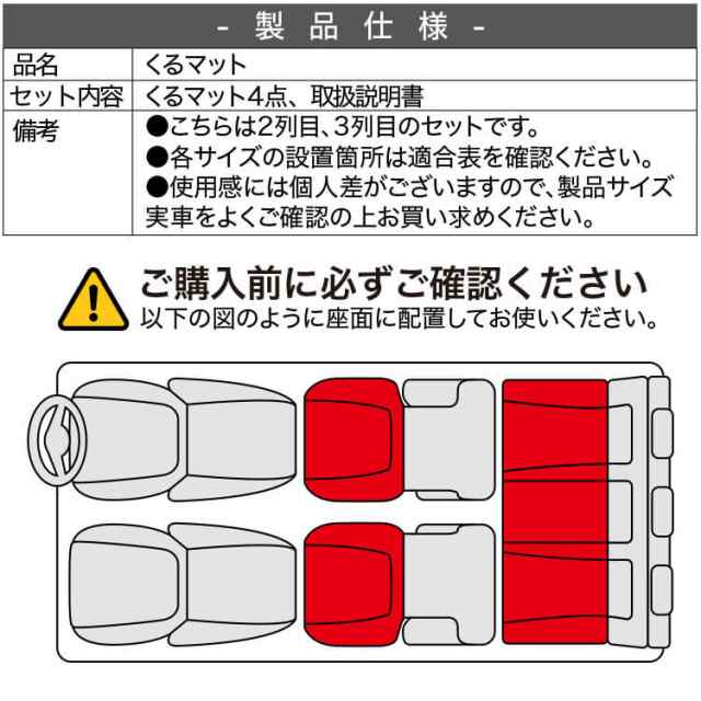 アルファード ヴェルファイア 30系 (8人乗り) 車中泊マットレス フルフラットの段差解消 旅行 ベッド (4個:ブラック) マット シートの通販はau  PAY マーケット アトマイズ au PAY マーケット－通販サイト