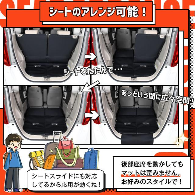 N-BOX N-BOXカスタム JF3/4系 ラゲッジマット トランクマット フロアマット 撥水 日本製 アウトドア キャンプ 車中泊 Lot No.01 車用品 どろんこマット ペット ラゲージマット カバー 汚れ防止_8