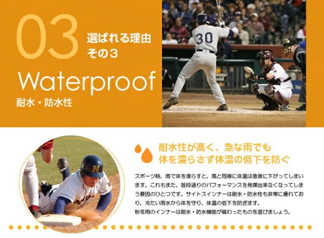 ☆秋冬の野球ウェアに！レディース メンズ 防風防寒着サイトスインナー