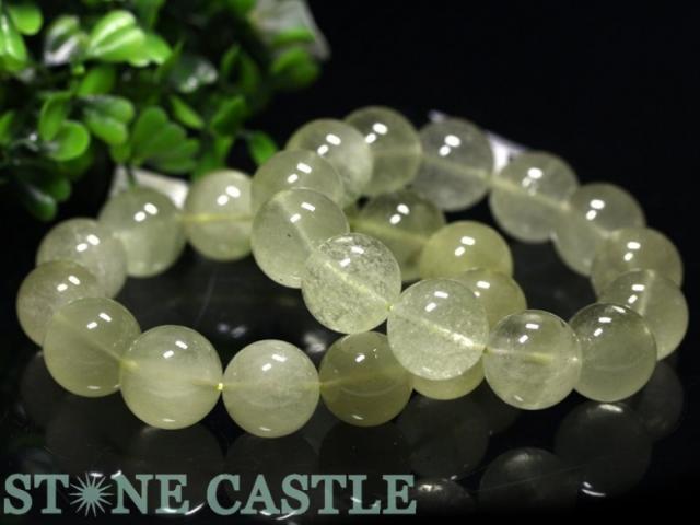 ☆高品質☆【天然石 ブレスレット】リビアングラス (5A) (約13〜13.5mm) (ケース付) パワーストーン 母の日 ギフト