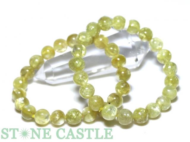 ☆高品質☆【天然石 ブレスレット】ゴールデンレピドライトキャッツアイ (約9.5〜10mm) (鑑別済)